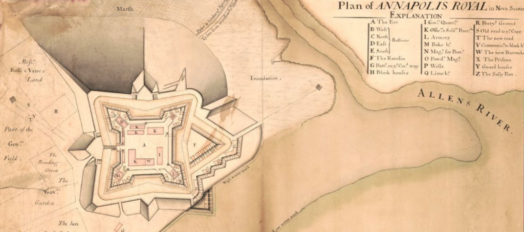 Plan of Annapolis Royal in 1744