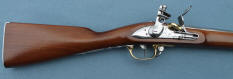 Close up of French Dragoon musket fusil butt lock