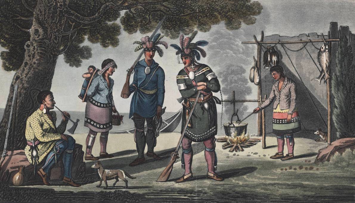 Woodland natives armed with the Northwest Fur Trade Muzzleloader