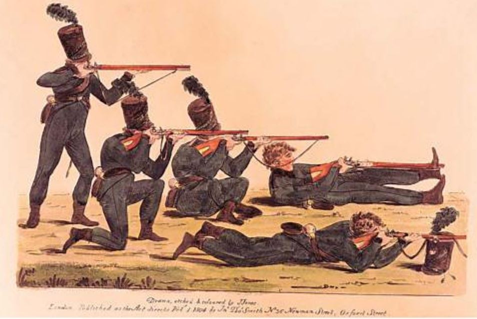 The rifleman also loaded from the kneeling position and the lying position