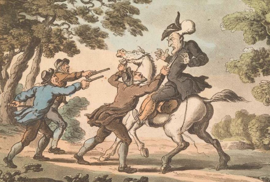 Doctor Syntax Stopped by Highwayman, 1815 (Thomas Rowlandson)