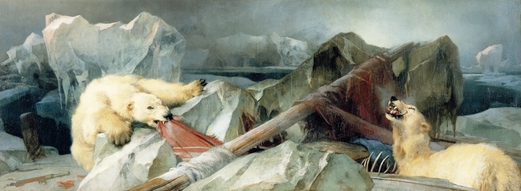 "Man proposes god disposes." by Edwin Henry Landseer, 1864 (Wiki) Supposedly a reference to Franklin's Lost Arctic Expedition.