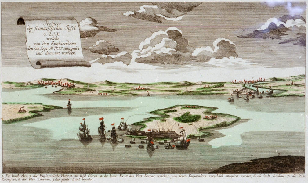 Sea battle at Beachy Head, 1690; Image of the bloody sea battal