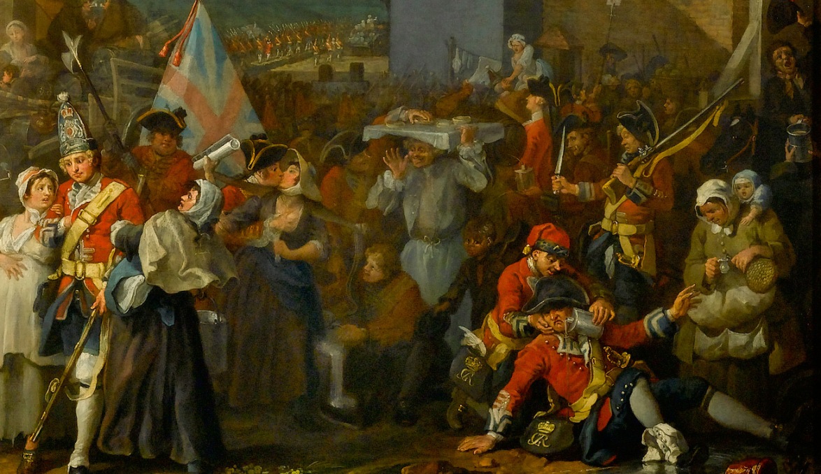 Detail of The March of the Guards to Finchley by William Hogarth (1750 The Foundling Museum, London)
